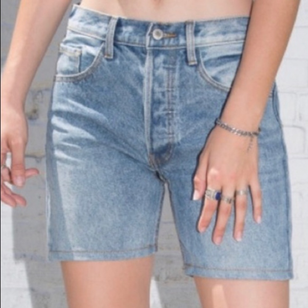 brandy melville addison denim shorts CROPPED